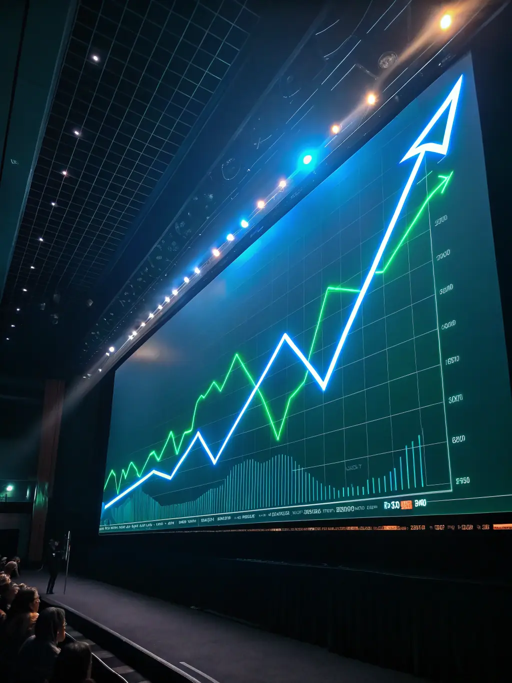 An upward-trending graph with icons representing SEO, social media, and online advertising, illustrating the growth achieved through marketing subscriptions.
