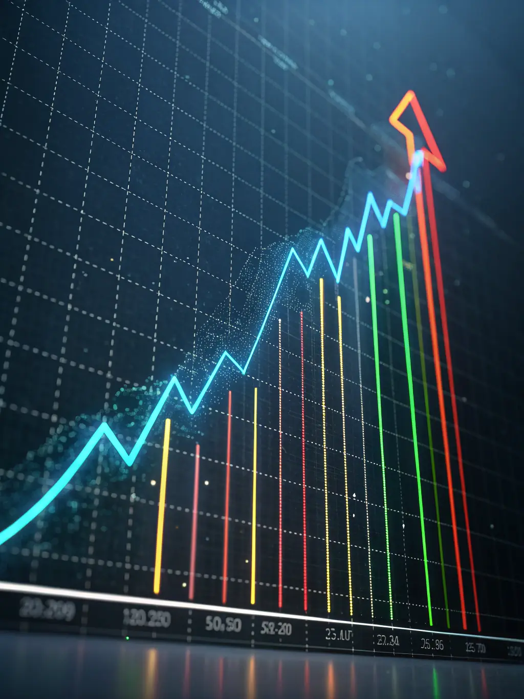 A graph showing website traffic and ranking improvements over time, representing ongoing marketing efforts.